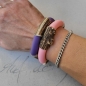 Preview: Hornarmband_lila_pink