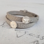 Preview: Armband doppelt mit zwei Symbolplakette "Meeresbriese"
