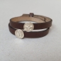 Preview: Armband doppelt mit zwei Symbolplakette "Meeresbriese"