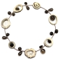 Preview: Collier Rehhornscheiben mit Rauchquarz
