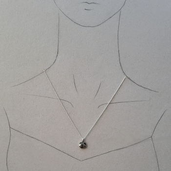 Preview: Nasenabdruck-Anhänger aus Silber – 13 mm (individuell gefertigt)