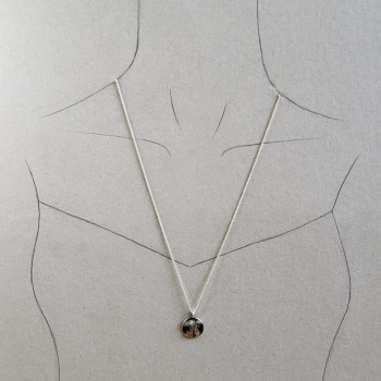 Preview: Nasenabdruck-Anhänger aus Silber – 20 mm (individuell gefertigt)