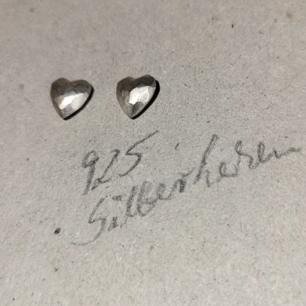Ohrstecker Herzchen Silber