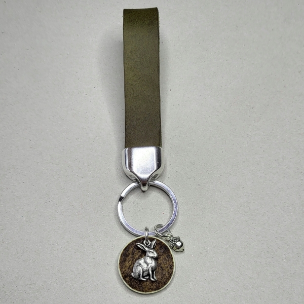 Schlüsselanhänger mit Lederschlaufe