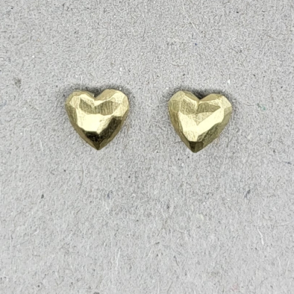 Ohrstecker Herzchen Gelbgold