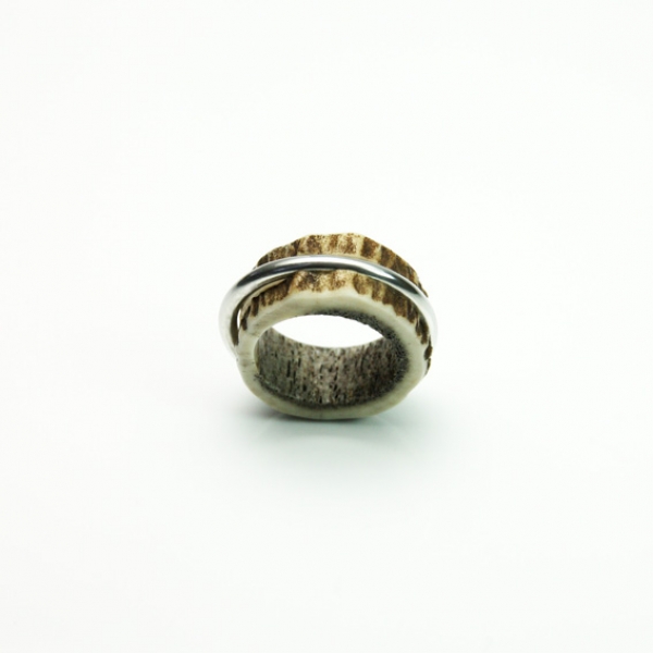 Hornring mit Silberschiene