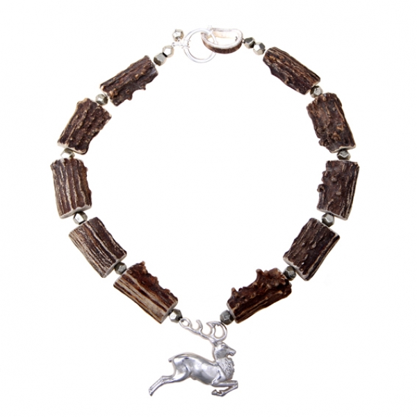 Collier springender Hirsch