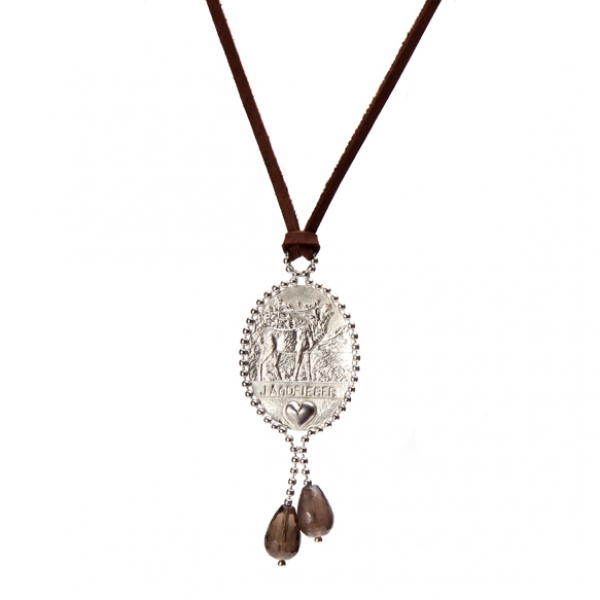 Silberstocknagel mit Lederband