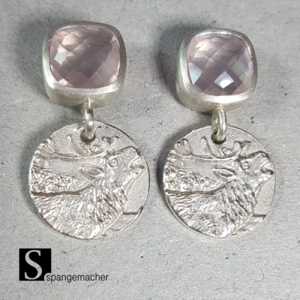 Ohrhänger mit Rosenquarz